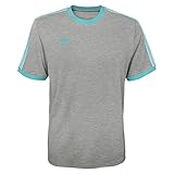 Umbro Men's Diamond Short Sleeve Training Shirt, Medium Grey Heather/Mint XL