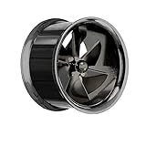 Treuheld® | 25mm Ohr Plug/Flesh Tunnel | Turbine | Chirurgenstahl | Schwarz | Double Flared Ohrtunnel | hautfreundlich & antiallergen | H