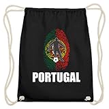 Hochwertige Baumwoll Gymsac - WM Portugal Trikot Russland 2018 Für Potugiese Fans Fußball Fingerabdruck National Desig