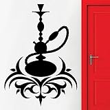 Rauchen Wandaufkleber Shisha Arabisch Cafe Kultur Rauch Shisha Wohnkultur Vinyl Selbstklebende Wandtattoo A3 42x29
