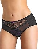 Nessa NO1 Women's Clarisse Purple and Black Knickers Panty Full Brief 3XLarg