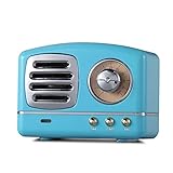 KILIK Kabelloser Bluetooth-Lautsprecher im Retro-Stil, tragbar, tolle Audioqualität, für Zuhause, Outdoor, Boombox, FM-Radio-Funktion, USB und AUX-Eingang