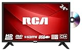 RCA RD24H1 24-Zoll HD LED Fernseher mit DVD-Spieler Triple-Tuner (DVB-T2/DVB-C/DVB-S2), HDMI- und USB