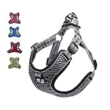 Suredoo Hundegeschirr für Große Mittlere Kleine Hunde Welpen Haustiere, Anti Zug Geschirr No Pull Sicherheitsgeschirr Reflektierend Atmungsaktiv Brustgeschirr Dog Harness Weich Einstellbar (XS, Grau)