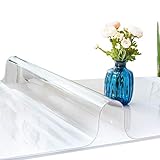 ANRO Tischfolie durchsichtig abwaschbar 2mm Transparent Tischdecke Weich PVC Folie 70x115cm Viele Größen (1000)