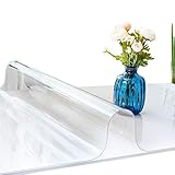 ANRO Tischfolie durchsichtig abwaschbar 2mm Transparent Tischdecke Weich PVC Folie 70x115cm Viele Größen (1000)