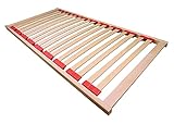 AM Qualitätsmatratzen - Lattenrost Babybett 60x120 cm - fertig montiert - 16 Leisten - unbehandeltes Buchenholz - Kinderbett Lattenrost 60x120