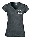 Chicago Fire Dept. T-Shirt für Frauen (V-Ausschnitt) (S, GreyHeather)