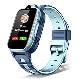 4G Smartwatch Kinder,GPS-Tracker-Uhr mit Videoanruf Schulmodus Schrittzähler Geo-Fence SOS Anti-Verlust von Früherziehungstools 1.69 HD-Bildschirm Smart Watches fü