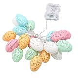 MNJR Osterei Ostern Lichterketten 3M 20 Led Ostern Lichterketten, Oster Lichterkette Draußen für Ostereier Lampen Hochzeit Geburtstagsfeier Party Dekoration (Paket Enthält Keine Batterien)