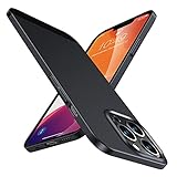 Humixx Ultradünn Kompatibel mit iPhone 13 Pro Hülle Slim Fit Schutzhülle Anti-Kratzen Handyhülle Anti-Fingerabdruck Hard Case (6.1 Pro Zoll)-Schw