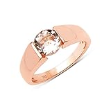 Jaipuri.Instyle by Tricolour - Damen Ring - 14 Karat (585) Roségold - echter Edelstein: Morganit ca. 1.4ct. - R18790MG_14K RG/Gr. 57 (18.1)