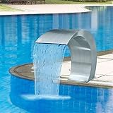 ZDYLM-Y Edelstahl-Pool-Brunnen, Wassersprinkler Oben im Boden-Swimmingpool-Dekor, Outdoor-Boden-Pool-Wasserfall-Brunnen,400x200