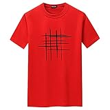 T-Shirt Herren Oversize Druck Kurzarmshirt Herren Rundhals Sommer Lässig Tops Herren Mode Moderner Urban Style T-Shirt Herren Komfortabel All-Match Shirt H