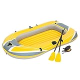 Exuberia Schlauchboot, Gummiboot Kajak 3 Personen Ruderboot Aufblasbar Paddelboot Mit Ruder Für Erwachsene Und Kinder, 228x121CM, Last 170kg