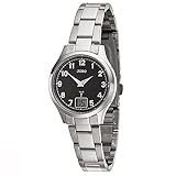 JOBO Damen Armbanduhr Funk Funkuhr Edelstahl Datum D