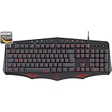 Speedlink LAMIA Gaming Keyboard - Tastatur mit USB Anschluss für Büro und Home Office und LED-Tastenbeleuchtung - schw