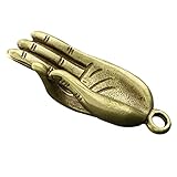 Uonlytech Retro Kupfer DIY Keychain Anhänger Hand von Fatima Symbol Charms Zarte Schlüsselanhänger Ornament Dekoration Kleine Keychain Prop