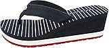 Tommy Hilfiger Stripy Footbed Beach Sand (Zehenpantolette keil blau / 42)