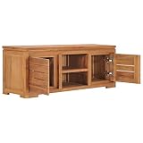 Ausla TV-Schrank, rustikaler Stil, Fernseheinheit, Sideboard, Medienständer, 2 Fächer, 2 Türen, 110 x 30 x 40 cm, für Hotel, Schlafzimmer, fü