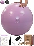 beneyu® Robuster & Rutschfester Gymnastikball mit Stabiler Doppelhub-Handpumpe - Ideal als Pilates Ball, Yoga Ball oder Sitzball bis 300 kg