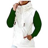 Oversize Damen-Sweatshirt, Streifen, Innenshirt, Langarm-Sweatshirt, warm, modisch, für Damen, lässig, Pullover, Weste für Damen, handgefertigt, (#003) Grün, M