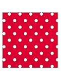 Procos PR80711 Papierservietten, 33 x 33 cm, rote Punkte, 20 Stück