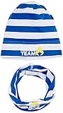 SALT AND PEPPER Jungen Rescue Bean-Loop Stripes Set Mütze und Schal, Cobalt Blue, 51