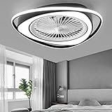 LED Deckenventilator 38W Unsichtbares Fan Modern Fan Deckenleuchte Licht Einstellbar Mit Beleuchtung Schlafzimmer Deckenlampe Dimmbar Wohnzimmer Leuchte Mit Fernbedienung Leise V