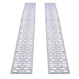 Jago Auffahrrampe 340kg pro Rampe - 1er oder 2er Set, Aluminium, klappbar, Antirutsch - Laderampe, Auffahrschiene, Anhängerrampe, Verladerampe, Verladeschiene, Fahrrampe (2er Set)