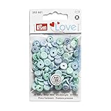 Prym 393601 Love Color Snaps Mini Annähoptik Druckknopf, Kunststoff, helltürkis, blau, hellblau, 9