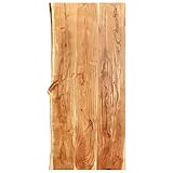vidaXL Akazienholz Massiv Waschtischplatte Badezimmer Waschtisch Waschtischkonsole Platte Holzplatte für Aufsatzbecken Badmöbel Baumkante 120x55x3,8