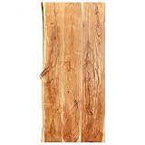 vidaXL Akazienholz Massiv Waschtischplatte Badezimmer Waschtisch Waschtischkonsole Platte Holzplatte für Aufsatzbecken Badmöbel Baumkante 120x55x3,8