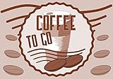 HB-Druck Verkaufsschild Schild Coffee to go A4 Rückseite selbstkleb