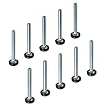 Gedotec Justierschraube für Möbelfüße Stellfuß für Tischbeine Stellschraube zum Schrauben - H7650 | Gewinde M8 x 70 mm | Stahl verzinkt | MADE IN GERMANY | 10 Stück - Maschinen-Füße für Tischfüß
