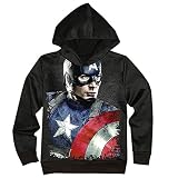 Marvel Herren Captain America Shield T-Shirt,Herren Hoodie Kapuzenpullover Modell Vintage Cap