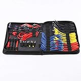 Multimeter Test Lead Kit,Messleitungen Kabel Prüfkabel Set mit Krokodilklemmen Aufbewahrungstasche Elektrisch Auto Reparatur Kreislauf MST 08 Multifunktion Kfz-Universalprüfgerät Werkzeug