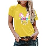 Damen Oberteile Bier Tshirt Damen Oversized t-Shirt Lange ärmel Drop Shoulder Loose Tee Sommer & frühling Rundhals Casual Nightclub Damen top Ballerina Kleid mädchen(#NHD-220326 T-Shirt-A32 3XL)