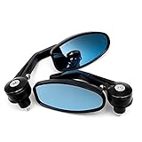 Spiegel Motorrad RÜCKSEITE LENKERSPIEGEL FÜR Honda Varadero 1000 Varadero XL1000 VTX 1800 CBR 650F Forza 250 PCX 150 CBF 600 Deauville (Farbe : Schwarz)