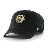 '47 Forty Seven Brand Boston Bruins Black Clean Up Curved Visor Strapback Cap NHL