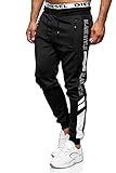 C-iN-C Herren Jogginghose Sporthose Trainingshose Sports Hose Fitness Modell 1421 (schwarz, L)