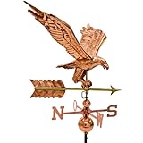 Maxstore Riesiger 3D Relief Wetteradler aus Kupfer mit Fuß, Gesamthöhe 140cm, Gewicht 5kg