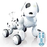 RCTecnic Roboterhund für Kinder Buddy Pet Roboter Ferngesteuert Hund Interaktiv, Singt, Tanzen und Verfügt über Fernbedienung, Augen mit LED, mit Akku und USB-Ladegerät, Roboter Kinder Spielzeug H