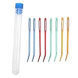 8Pcs Aluminium Garnnadel, Große Augen Stumpfe Garnnadeln Jumbo Gebogene Gobelinnadel Stopfnadeln Webnadel Gobelinnadel Gebogene Nadeln Zum Stricken Häk