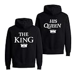 Daisy for U King und Queen Pullover Schwarz-Weiß-Queen-XL