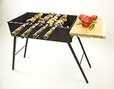 Mangal Schaschlikgrill Tourist 2mm Stahl Holzkohlegrill mit Ablag