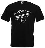 World of Shirt Herren T-Shirt Diego Maradona Unterschrift Trik