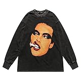 LCYY.MM 2022 Neue Pullover Männer Schwarz Langen Ärmeln Avatardruck Herbst Winter Pullover Gestrickt Oansatz Plus/A/XL