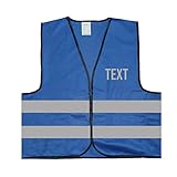 Warnweste - Signalweste mit WUNSCHTEXT und reflektierendem Druck - Größe L/XL, B