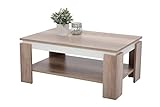 Couchtisch Tim II, Holzwerkstoff, wildeiche/weiß, 90x60x41